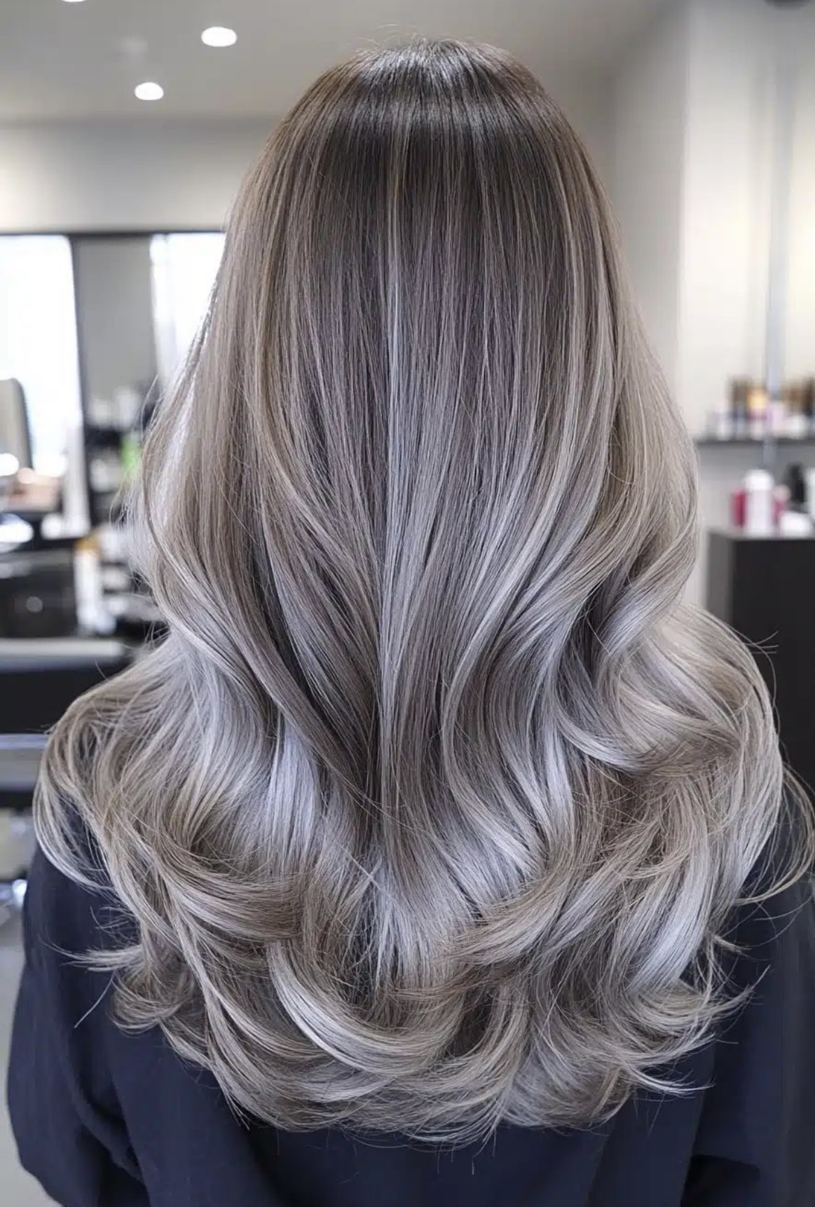 Ash grey hair colour