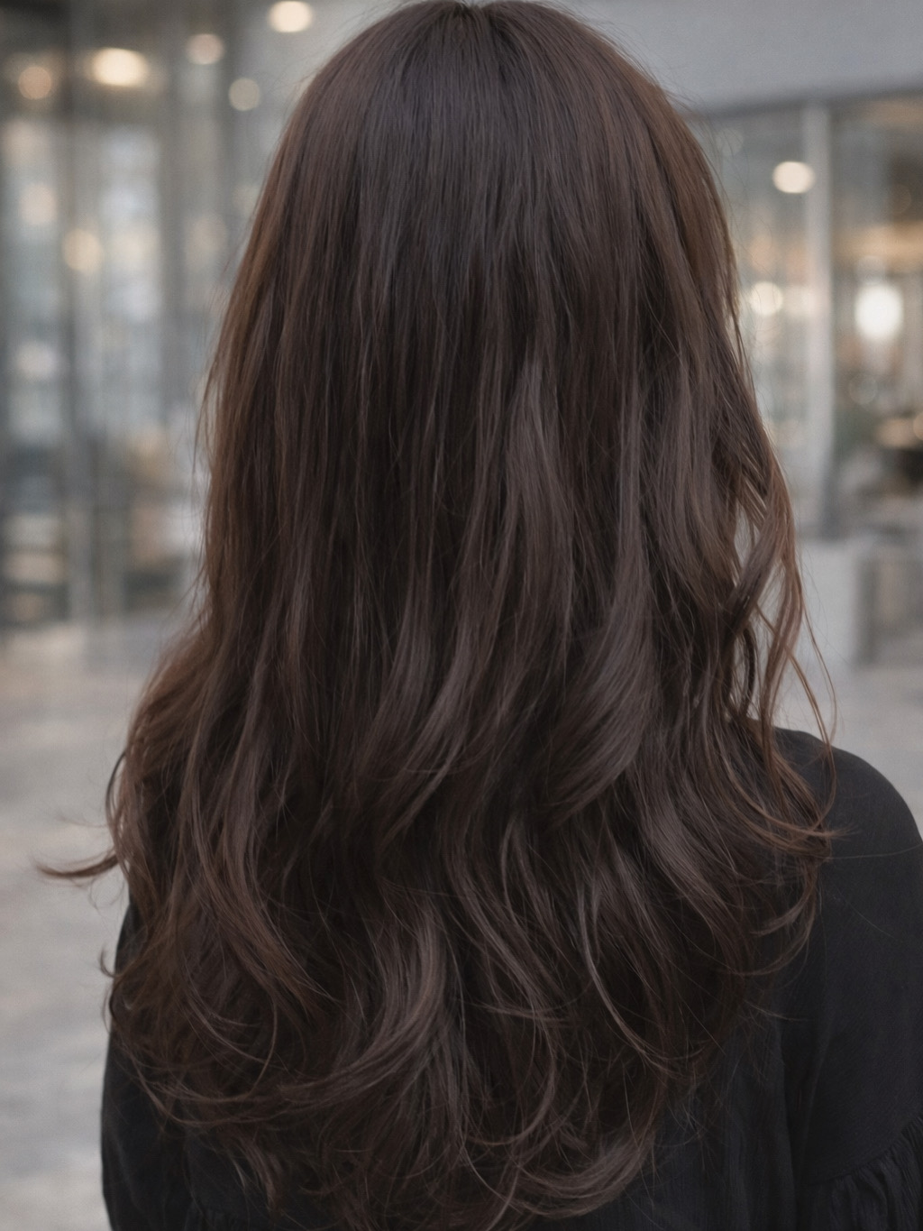Soft brown long hair